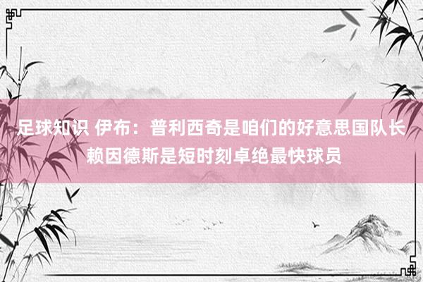 足球知识 伊布：普利西奇是咱们的好意思国队长 赖因德斯是短时刻卓绝最快球员