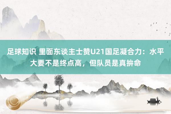 足球知识 里面东谈主士赞U21国足凝合力：水平大要不是终点高，但队员是真拚命