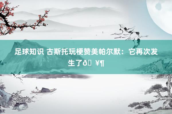 足球知识 古斯托玩梗赞美帕尔默：它再次发生了🥶